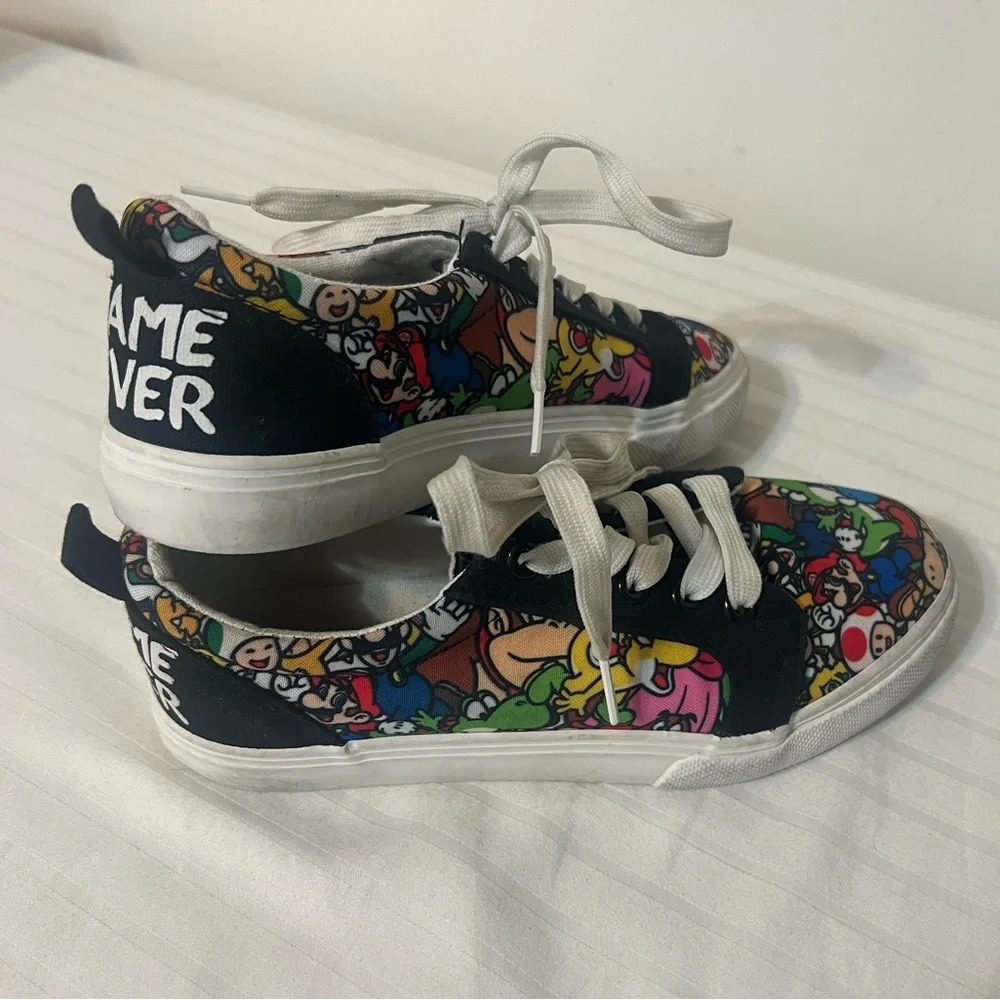 Nintendo Super Mario Ground-Up Canvas Lace-Up Sneaker Shoes Unisex Youth Size 4 - Picture 15 of 15